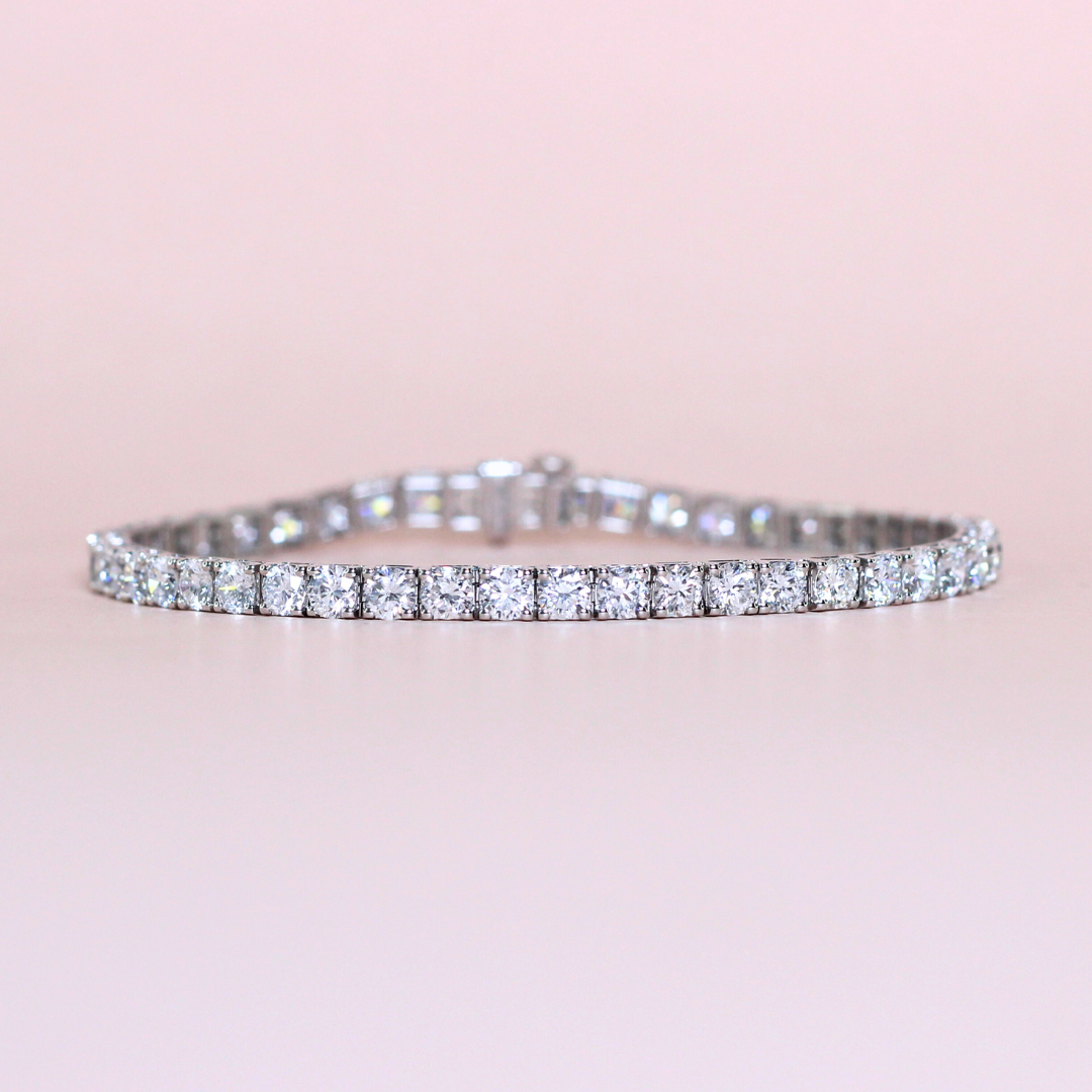 7.16cts lab-grown tennis bracelet