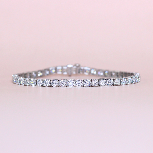 7.16cts Round cut Lab-grown Tennis bracelet