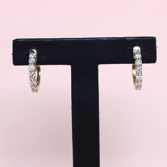 .79cts Round cut Lab-grown Hoop earrings