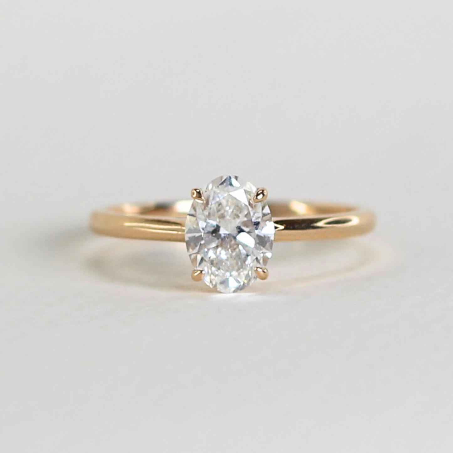 1ct Oval cut Solitaire ring