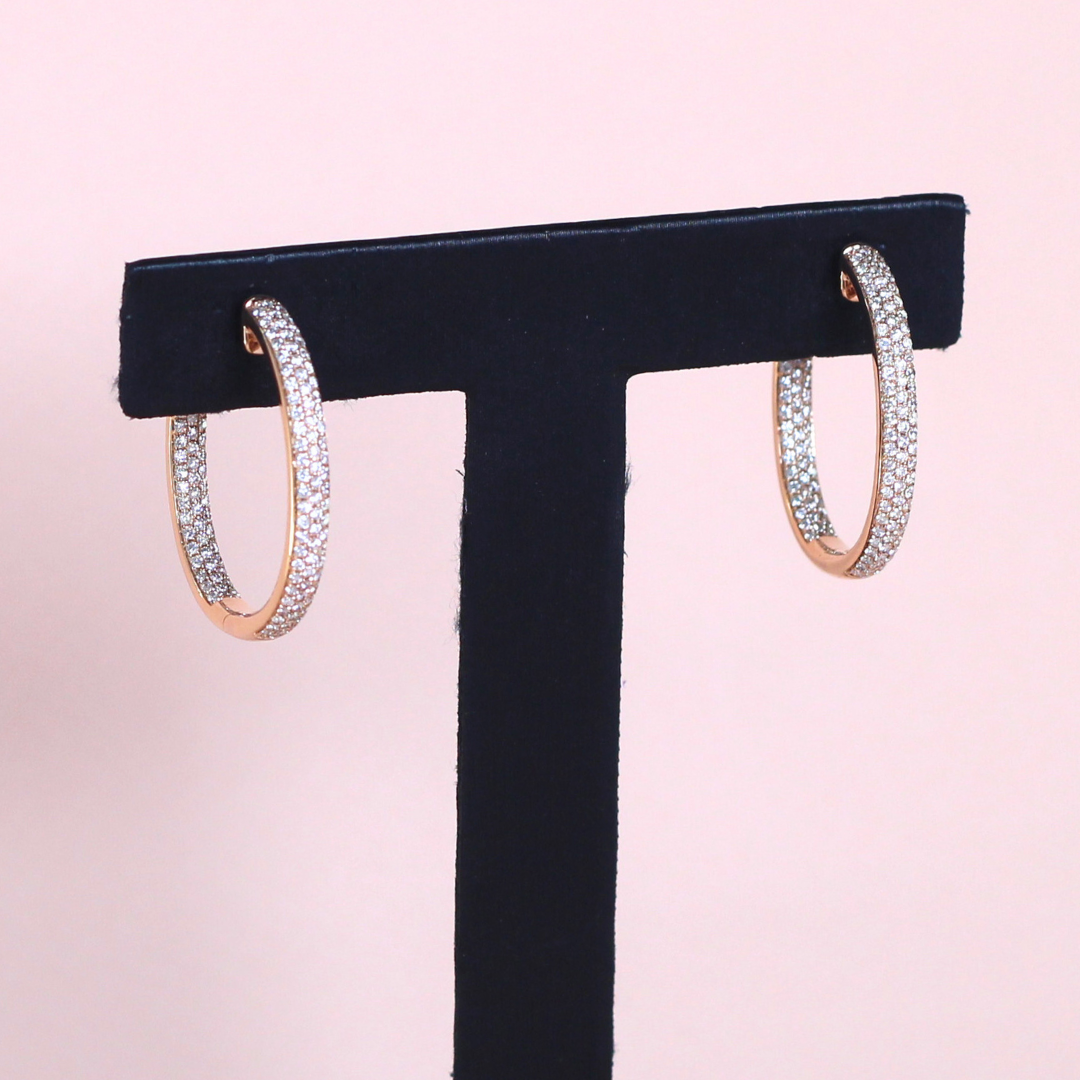 1.04cts in & out hoop earrings