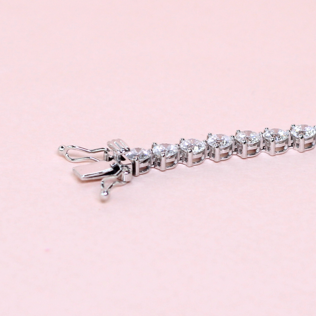 6.65cts Round cut Tennis bracelet