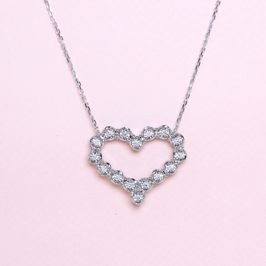 44cts Heart necklace – Rozjewelry