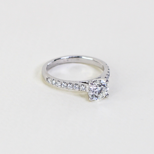 .75ct Round cut Pavé ring