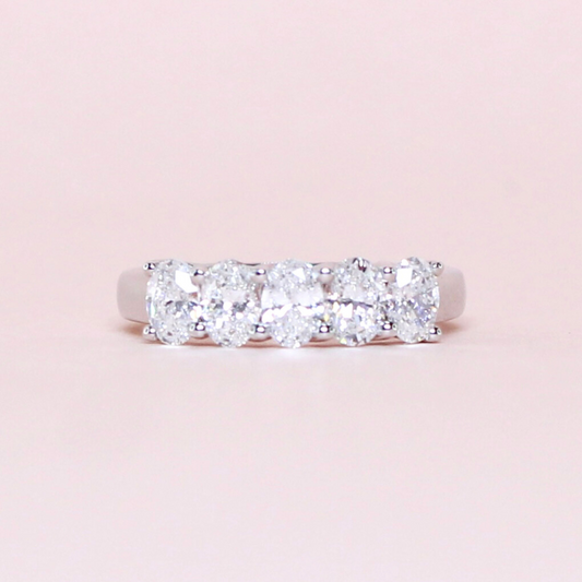 1cts 5-stone Oval cut ring
