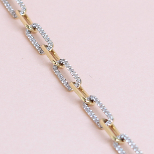 1cts Diamond Gold link bracelet