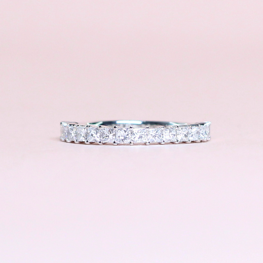 .52cts Princess cut Half Eternity ring