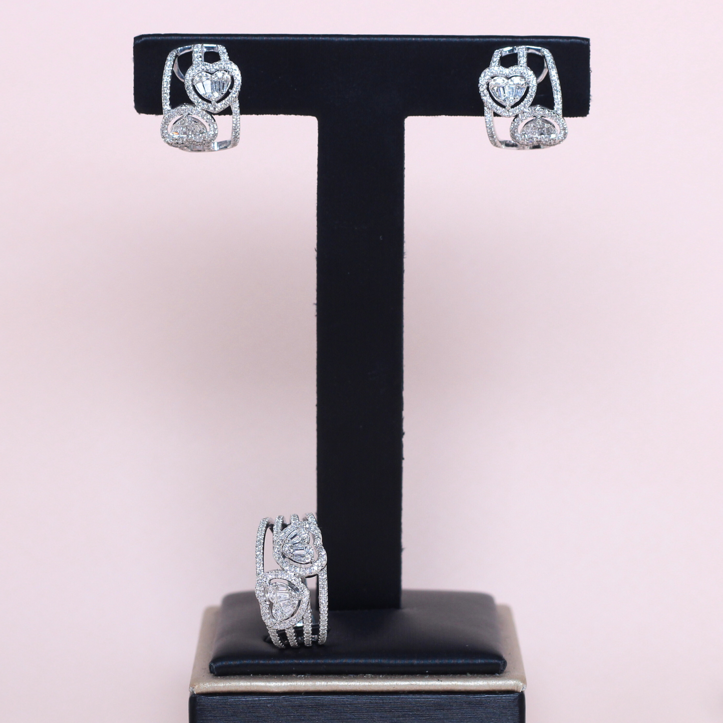 1.40cts Heart Illusion Statement set