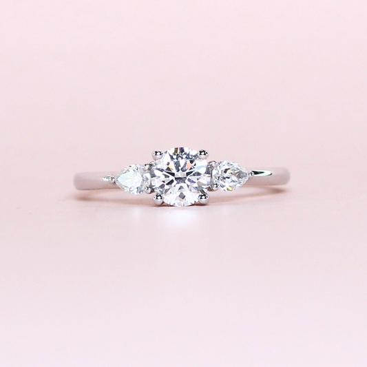 .72cts Round cut Trilogy ring