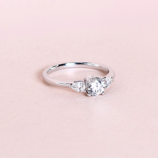 .72cts Round cut Trilogy ring