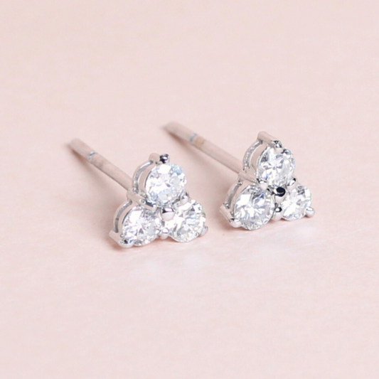.60cts Tri-round Diamond Earrings