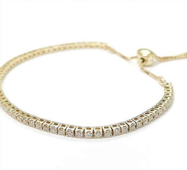 1.30cts Round cut adjustable bracelet