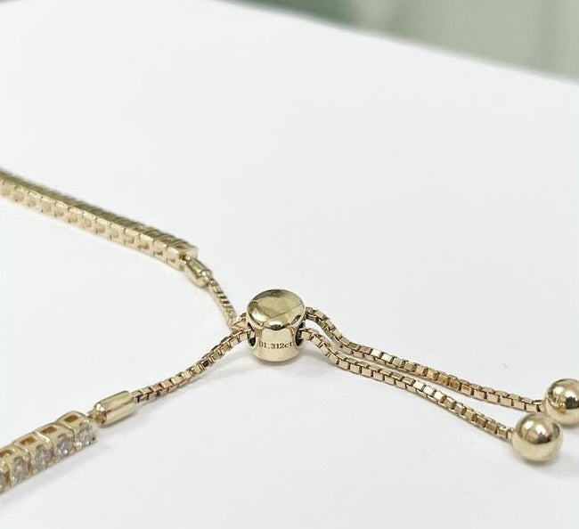 1.30cts Round cut adjustable bracelet