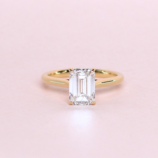 2.05cts Emerald cut Solitaire Lab-grown ring