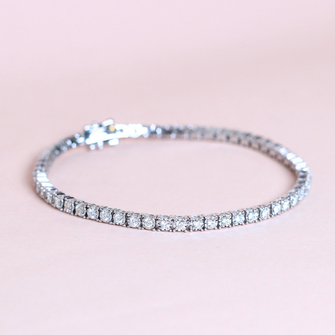 1.30cts Round cut Tennis bracelet