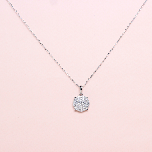 .60cts Round Illusion necklace