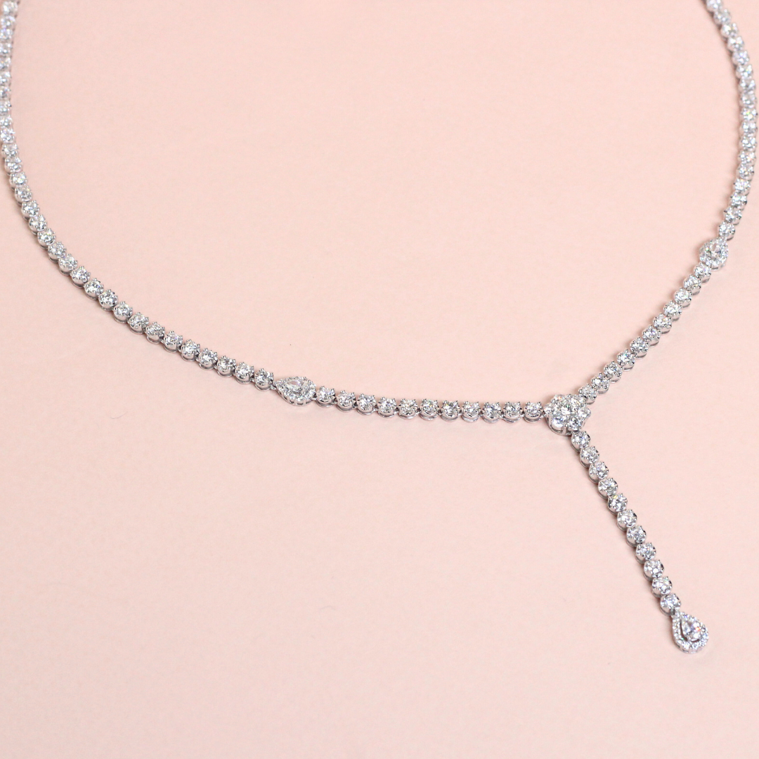 6.27cts Single Drop Tennis Necklace