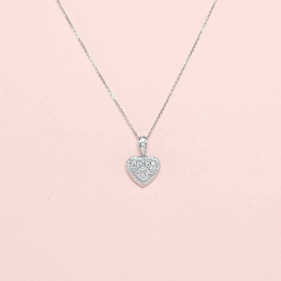 .35cts Heart Illusion necklace