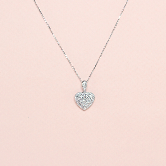 .35cts Heart Illusion necklace