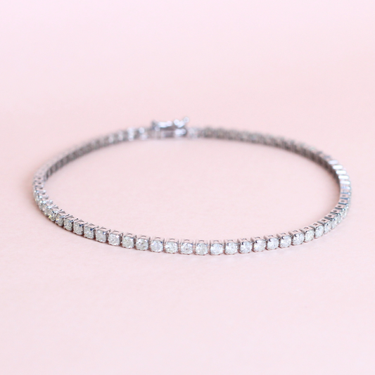 2.50cts Round cut Tennis bracelet