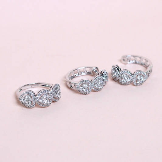 1.73cts Heart Illusion Hoop set