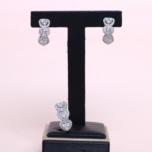 1.73cts Heart Illusion Hoop set