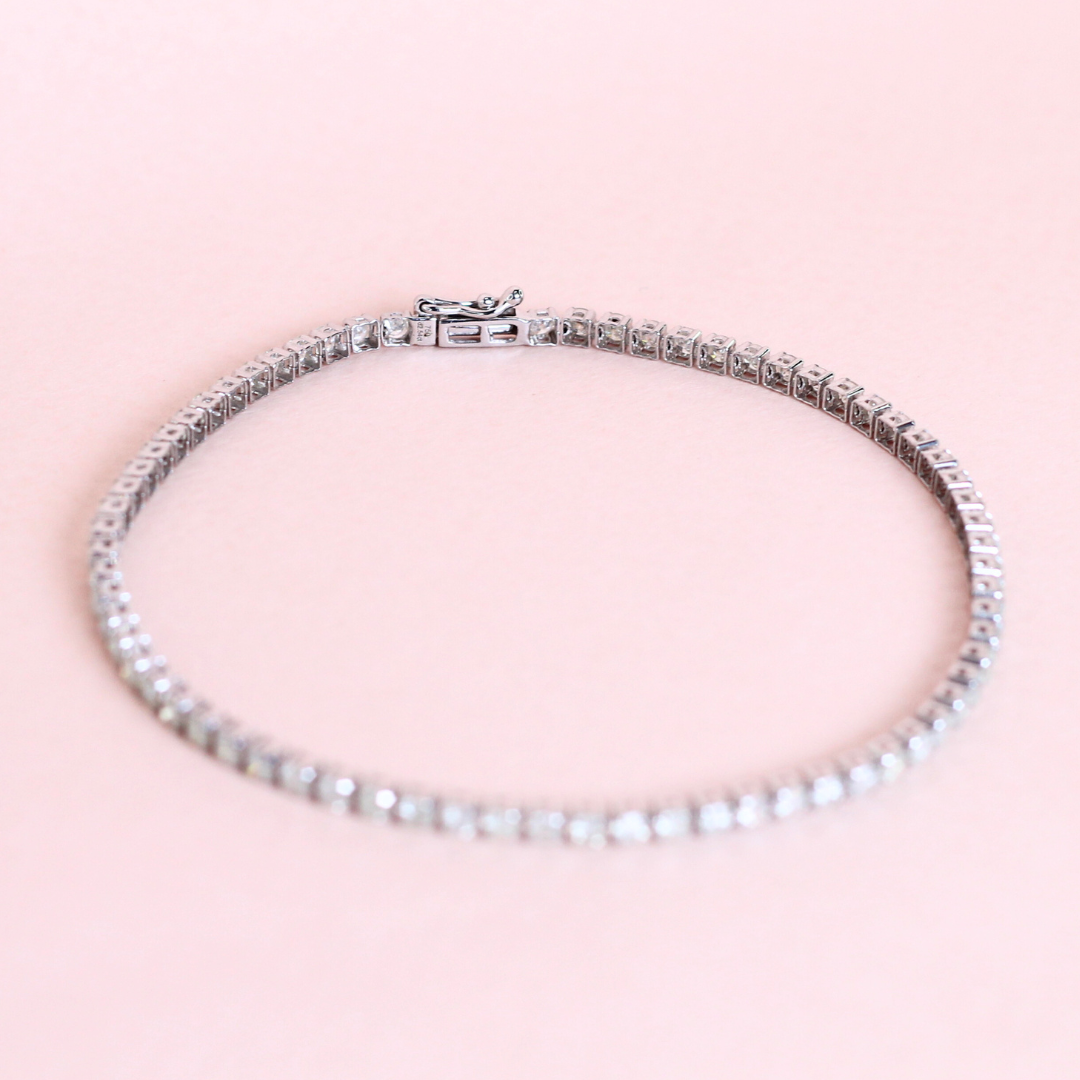 2.50cts Round cut Tennis bracelet