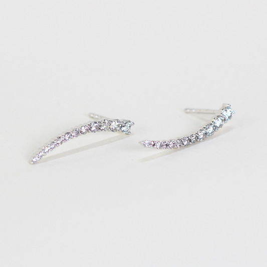 .94cts Graduating Crawler earrings