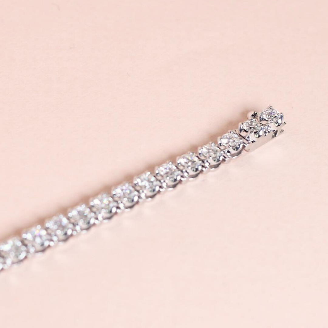 4.14cts Round cut Tennis bracelet