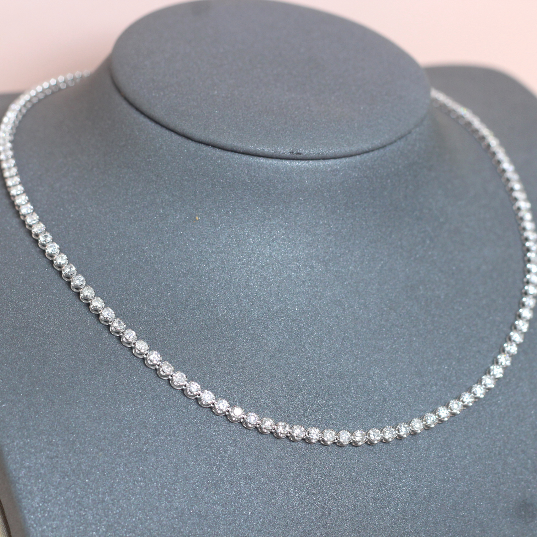 6cts Round cut Tennis necklace