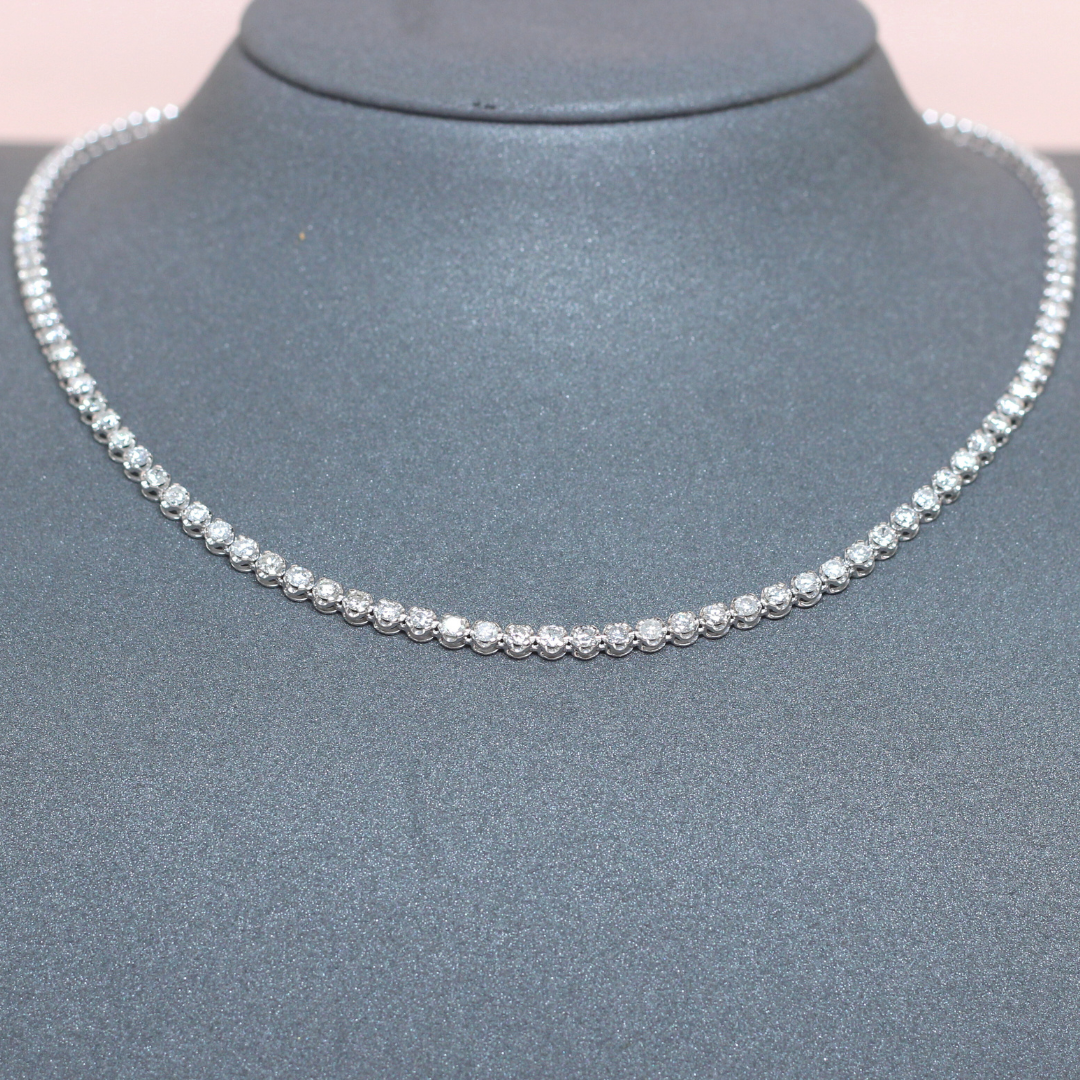 6cts Round cut Tennis necklace