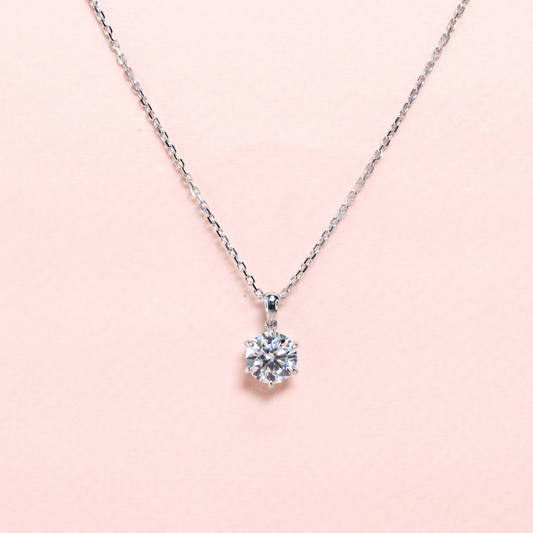 2.18ct Round cut Lab-grown Solitaire necklace
