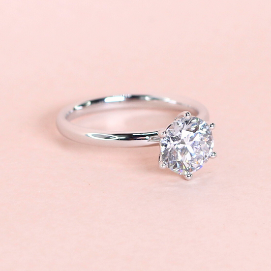 1.51ct Round cut Solitaire Lab-grown ring