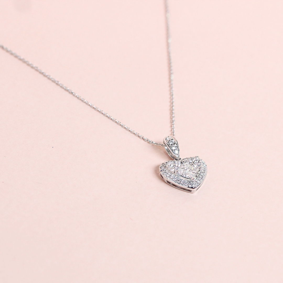 .35cts Heart Illusion necklace