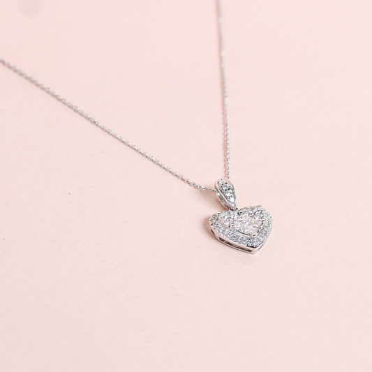 .35cts Heart Illusion necklace
