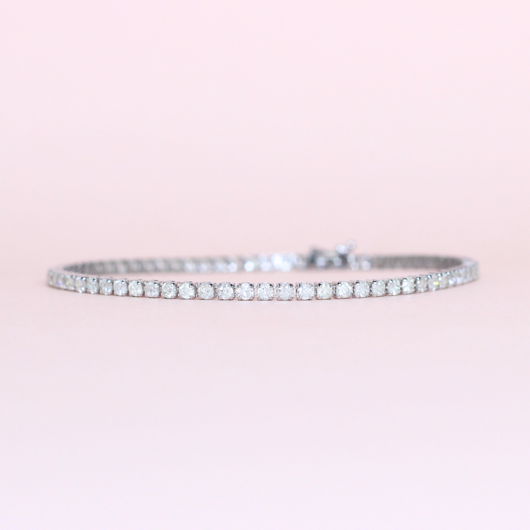 2.50cts Round cut Tennis bracelet