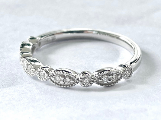 .13cts Round cut Half Eternity Art Deco ring