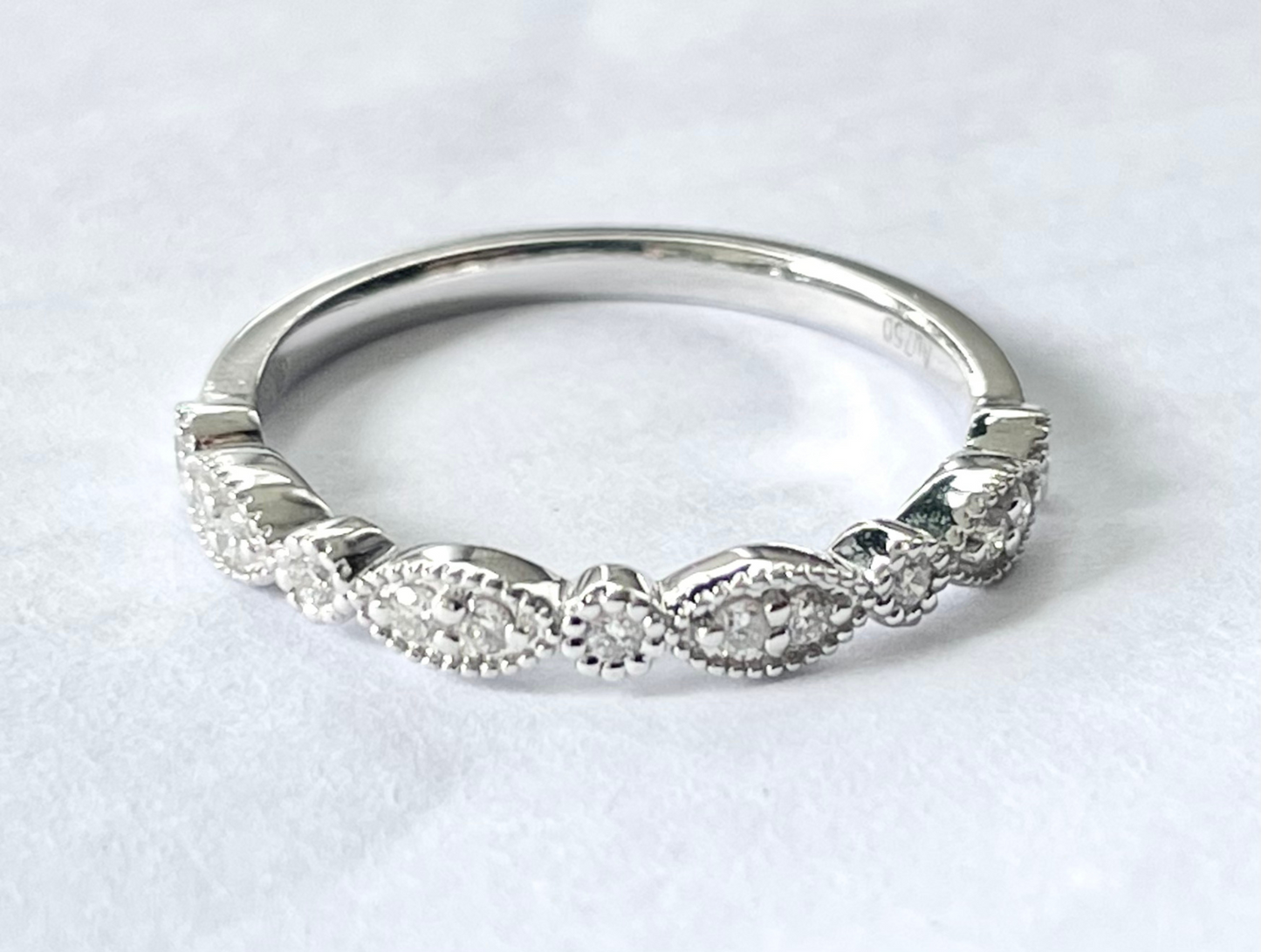 .13cts Round cut Half Eternity Art Deco ring