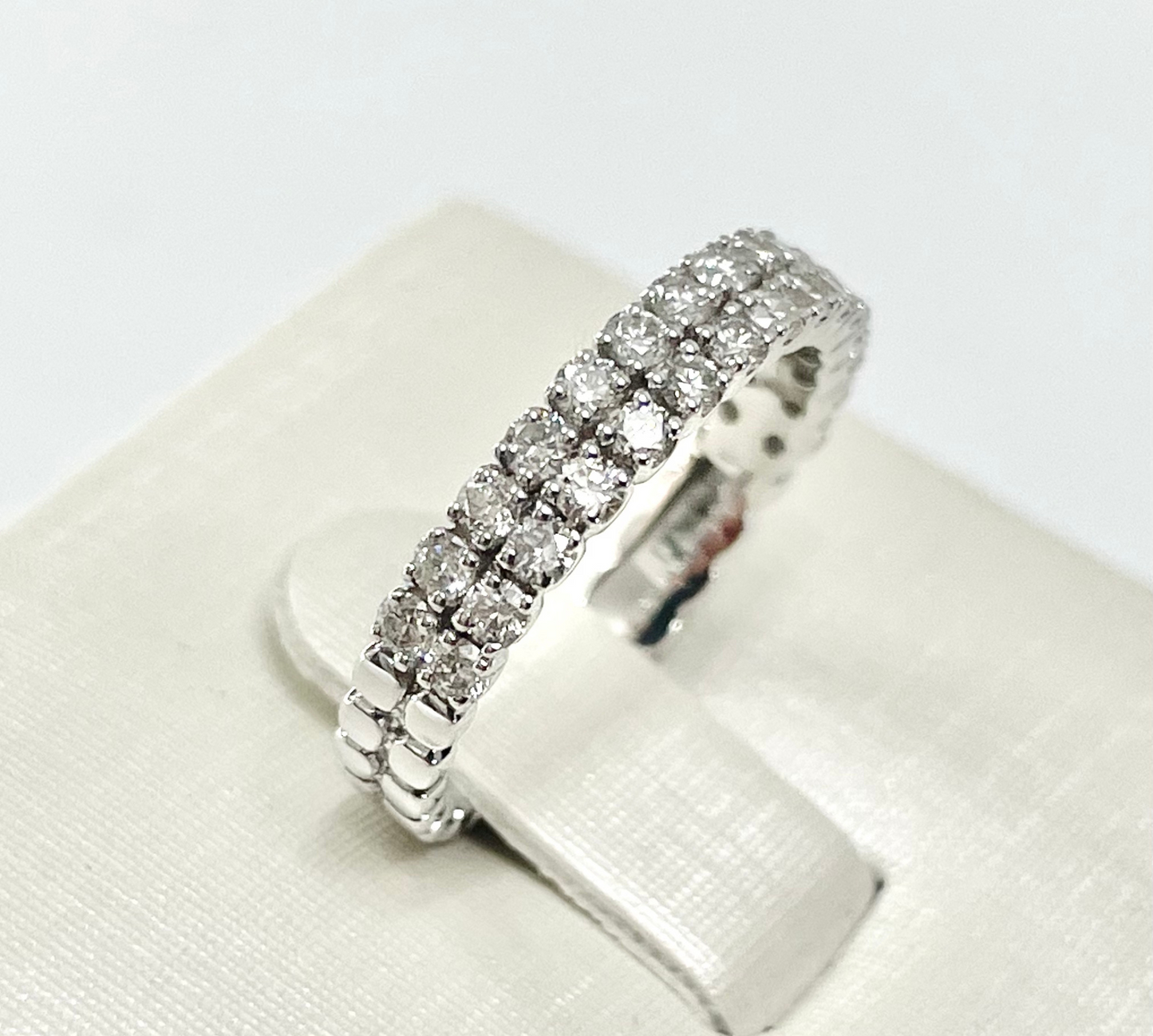 .63cts Round cut Half Eternity ring