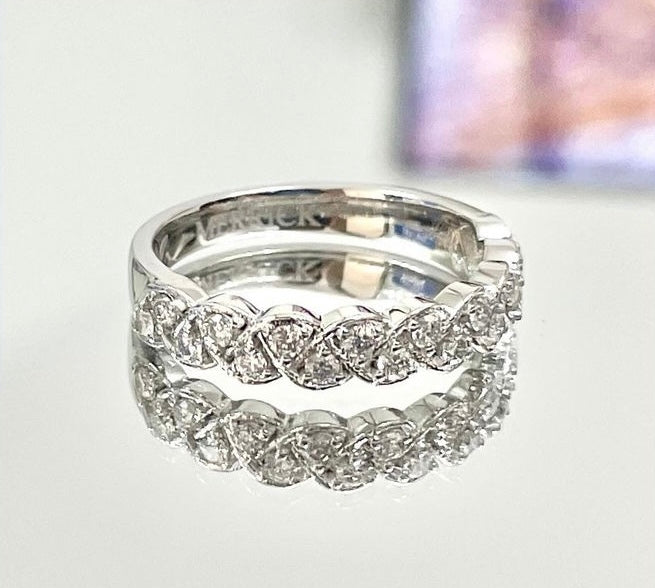 .36cts Round cut Half Eternity ring