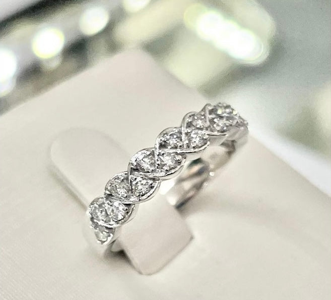 .36cts Round cut Half Eternity ring