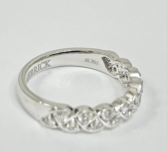 .36cts Round cut Half Eternity ring