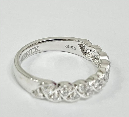 .36cts Round cut Half Eternity ring