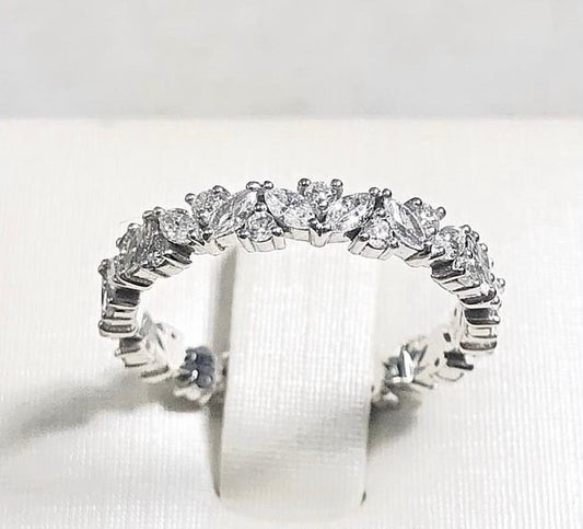 Full Eternity Marquise and Round Diamond ring
