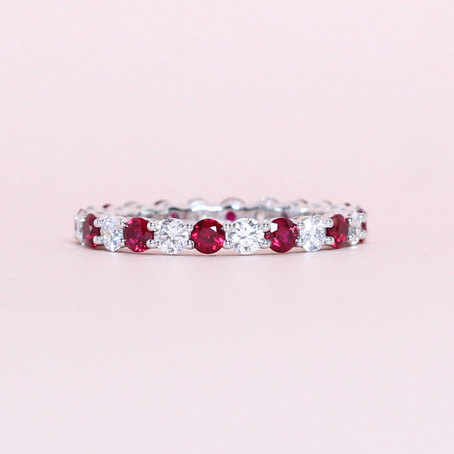 Ruby and Diamond Full Eternity ring