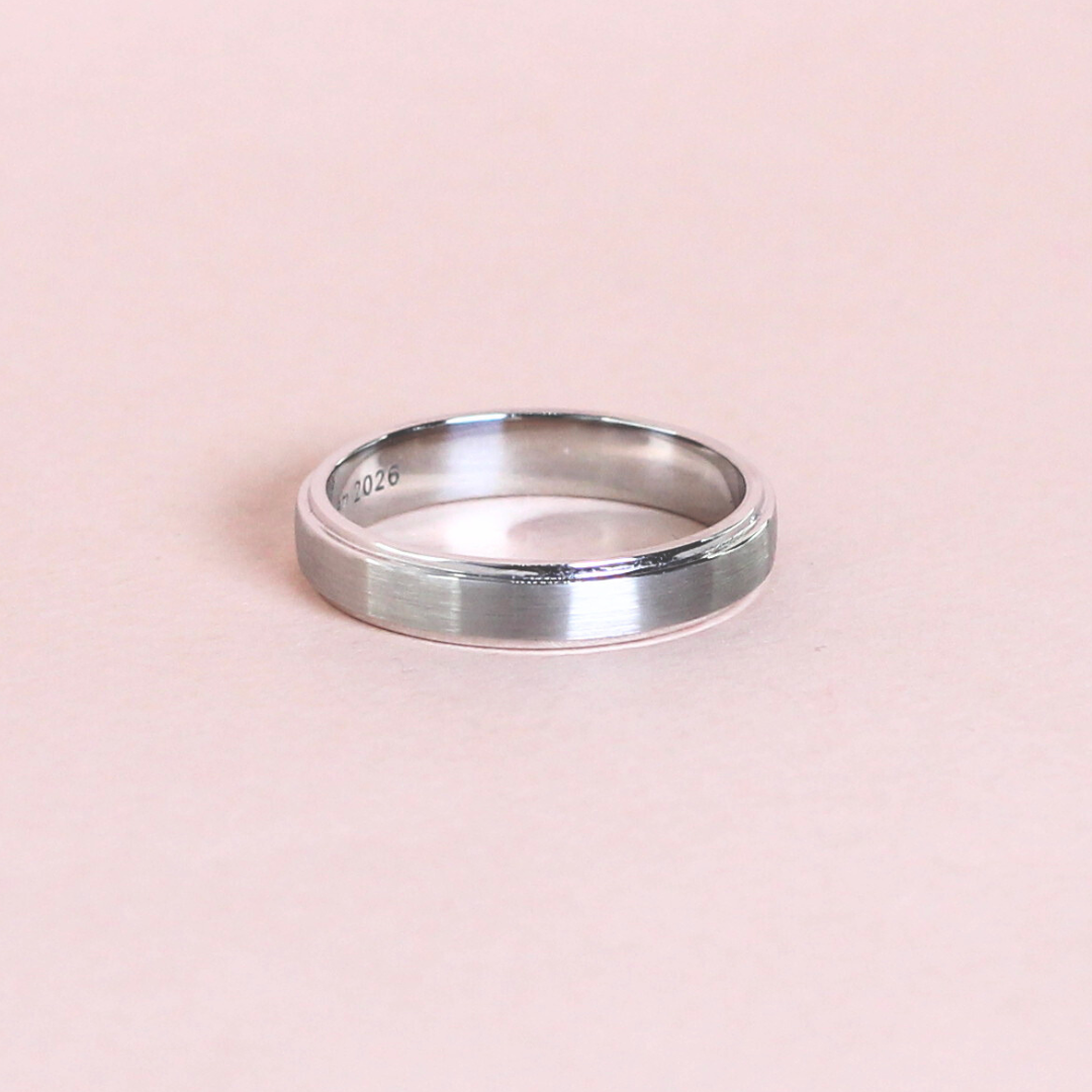 4mm Platinum Plain Band