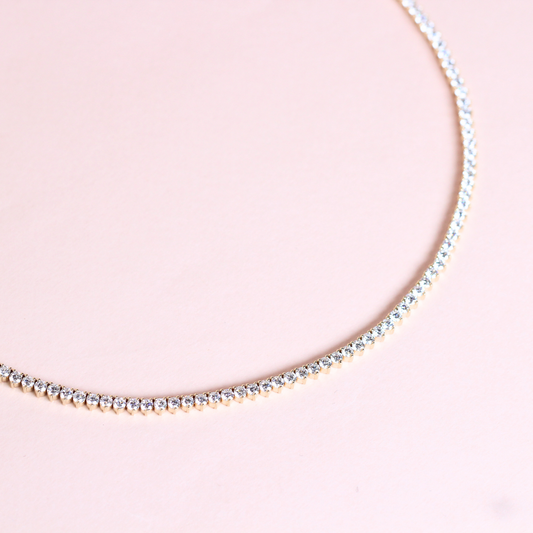 7cts Round cut Tennis necklace