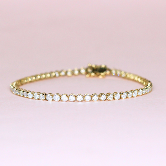 2.71cts Round cut Tennis bracelet