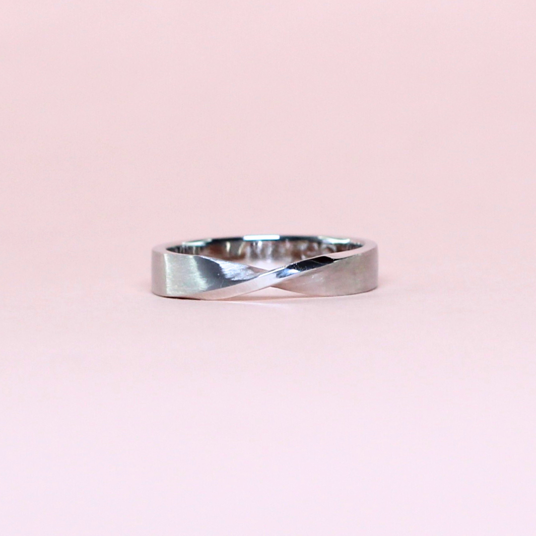 3.5mm Twisted Male Wedding ring