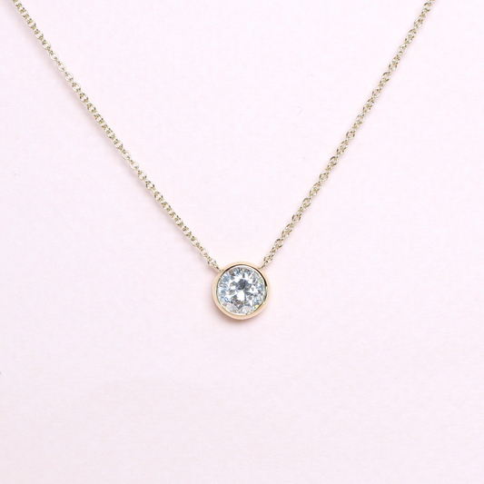 1.55ct Round cut Solitaire necklace
